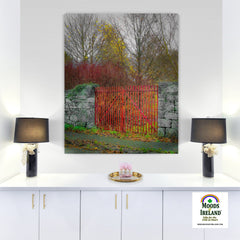 Canvas Wrap - Red Gate in Autumn, County Galway - James A. Truett - Moods of Ireland - Irish Art