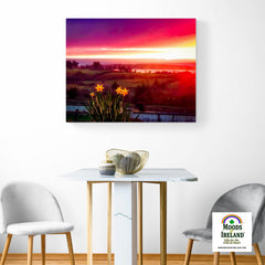 Canvas Wrap - Daffodil Sunrise in Crovraghan, County Clare, Ireland - James A. Truett - Moods of Ireland - Irish Art