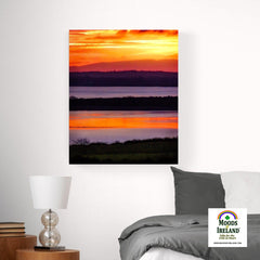 Canvas Wrap - Firey Shannon Estuary Sunrise, County Clare, Ireland - James A. Truett - Moods of Ireland - Irish Art