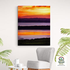 Canvas Wrap - Firey Shannon Estuary Sunrise, County Clare, Ireland - James A. Truett - Moods of Ireland - Irish Art