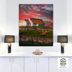 Canvas Wrap - Irish Thatched Cottage on a Hill, County Clare, Ireland - James A. Truett - Moods of Ireland - Irish Art