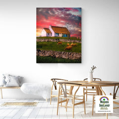 Canvas Wrap - Irish Thatched Cottage on a Hill, County Clare, Ireland - James A. Truett - Moods of Ireland - Irish Art