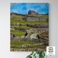 Canvas Wrap - Stone Cottage on a Hill, Inisheer, Aran Islands, County Galway - James A. Truett - Moods of Ireland - Irish Art