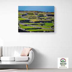 Canvas Wrap - Criss-crossed Rock Walls of Inisheer, Aran Islands, County Galway - James A. Truett - Moods of Ireland - Irish Art