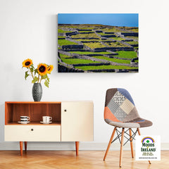 Canvas Wrap - Criss-crossed Rock Walls of Inisheer, Aran Islands, County Galway - James A. Truett - Moods of Ireland - Irish Art