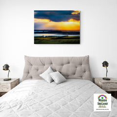 Canvas Wrap - Sun Rays through Dark Clouds over Shannon Estuary, County Clare - James A. Truett - Moods of Ireland - Irish Art