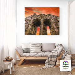 Canvas Wrap - A Fleeting Sunrise Over 800 Years of History, County Clare - James A. Truett - Moods of Ireland - Irish Art