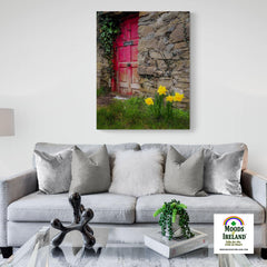 Canvas Wrap - Daffodils Outside Irish Cottage, Kilrush, County Clare - James A. Truett - Moods of Ireland - Irish Art