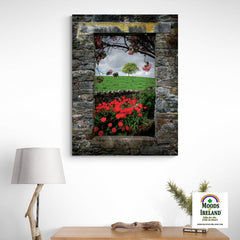 Canvas Wrap - Blooming County Clare Countryside, Ireland Landscape Poster Print - James A. Truett - Moods of Ireland - Irish Art