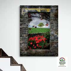 Canvas Wrap - Blooming County Clare Countryside, Ireland Landscape Poster Print - James A. Truett - Moods of Ireland - Irish Art