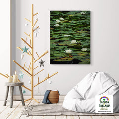 Canvas Wrap - Water Lilies on Dromoland Lough, County Clare - James A. Truett - Moods of Ireland - Irish Art