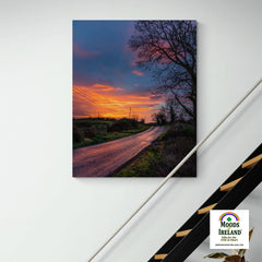 Canvas Wrap - Sunrise Reflection on County Clare Road - James A. Truett - Moods of Ireland - Irish Art