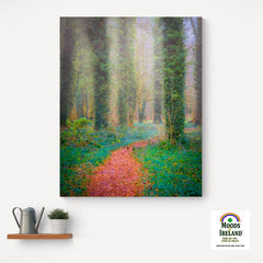 Canvas Wrap - Misty Path in Coole Park, County Galway - James A. Truett - Moods of Ireland - Irish Art