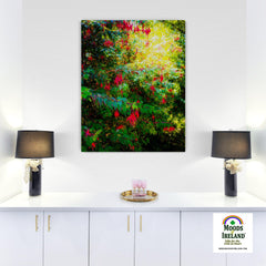 Canvas Wrap - Wild Fuchsias Frollicking in the County Clare Countryside - James A. Truett - Moods of Ireland - Irish Art