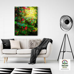 Canvas Wrap - Wild Fuchsias Frollicking in the County Clare Countryside - James A. Truett - Moods of Ireland - Irish Art