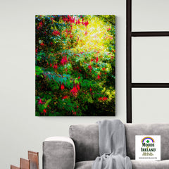 Canvas Wrap - Wild Fuchsias Frollicking in the County Clare Countryside - James A. Truett - Moods of Ireland - Irish Art