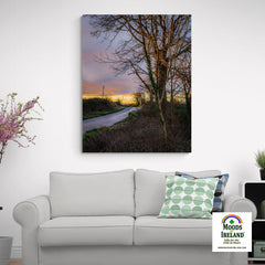 Canvas Wrap - Morning Sun on Irish County Road, County Clare - James A. Truett - Moods of Ireland - Irish Art