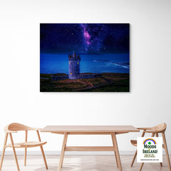 Canvas Wrap - Starry Night over Doonagore Castle, County Clare - Moods of Ireland