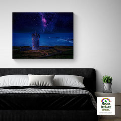 Canvas Wrap - Starry Night over Doonagore Castle, County Clare - Moods of Ireland