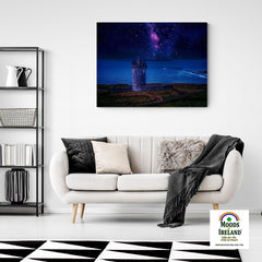 Canvas Wrap - Starry Night over Doonagore Castle, County Clare - Moods of Ireland