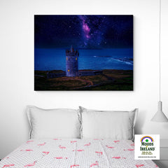 Canvas Wrap - Starry Night over Doonagore Castle, County Clare - Moods of Ireland