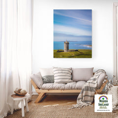 Canvas Wrap - Doonagore Castle under Blue Skies, County Clare - James A. Truett - Moods of Ireland - Irish Art
