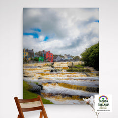 Canvas Wrap - Cascades at Ennistymon, County Clare - James A. Truett - Moods of Ireland - Irish Art