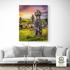 Canvas Wrap - Celtic Crosses in Tulla Graveyard, County Clare - James A. Truett - Moods of Ireland - Irish Art