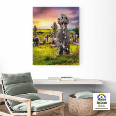 Canvas Wrap - Celtic Crosses in Tulla Graveyard, County Clare - James A. Truett - Moods of Ireland - Irish Art