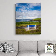 Canvas Wrap - Bench on Kilkee Bay, Wild Atlantic Way, Ireland - James A. Truett - Moods of Ireland - Irish Art