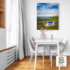 Canvas Wrap - Bench on Kilkee Bay, Wild Atlantic Way, Ireland - James A. Truett - Moods of Ireland - Irish Art