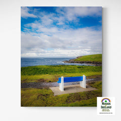 Canvas Wrap - Bench on Kilkee Bay, Wild Atlantic Way, Ireland - James A. Truett - Moods of Ireland - Irish Art