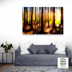 Canvas Wrap - Sun through the Woods Abstract, County Clare - James A. Truett - Moods of Ireland - Irish Art