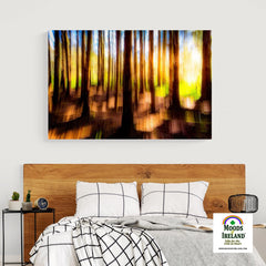 Canvas Wrap - Sun through the Woods Abstract, County Clare - James A. Truett - Moods of Ireland - Irish Art