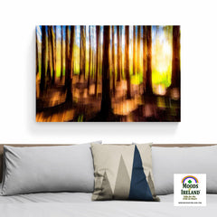 Canvas Wrap - Sun through the Woods Abstract, County Clare - James A. Truett - Moods of Ireland - Irish Art