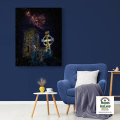 Canvas Wrap - Night Sky over Clondegad Graveyard, County Clare - James A. Truett - Moods of Ireland - Irish Art