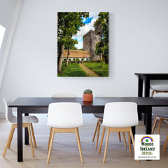 Canvas Wrap - Thoor Ballylee (Yeats Tower) and Thatched Cottage, County Galway - James A. Truett - Moods of Ireland - Irish Art