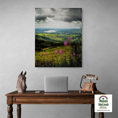 Canvas Wrap - Stormy Vista from County Tipperary to County Clare - Moods of Ireland