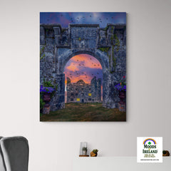 Canvas Wrap - Leamaneh Castle and Entrance Gate Reunited, County Clare - James A. Truett - Moods of Ireland - Irish Art