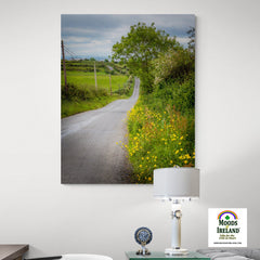 Canvas Wrap - Wildflower-lined County Clare Country Road - James A. Truett - Moods of Ireland - Irish Art