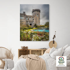 Canvas Wrap - Side entrance and Garden, Dromoland Castle, County Clare - James A. Truett - Moods of Ireland - Irish Art