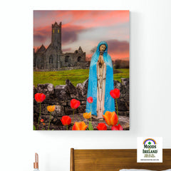 Canvas Wrap - Holy Mother at Quin Abbey, County Clare - James A. Truett - Moods of Ireland - Irish Art