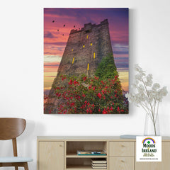 Canvas Wrap - Fuchsia Sunset at Dysert O'Dea Castle - James A. Truett - Moods of Ireland - Irish Art