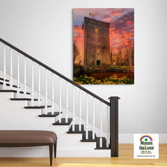 Canvas Wrap - Thoor Ballylee at Sunset, County Galway - James A. Truett - Moods of Ireland - Irish Art