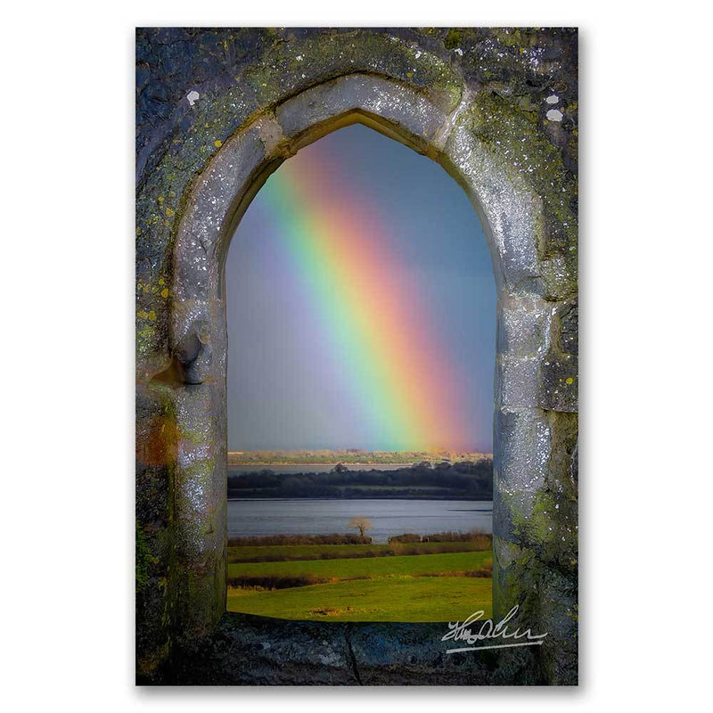 Canvas Wrap - Spring Rainbow over Ireland's Shannon Estuary, County Clare - James A. Truett - Moods of Ireland - Irish Art