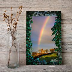 Canvas Wrap - Irish Rainbow over Farmland in County Clare - James A. Truett - Moods of Ireland - Irish Art