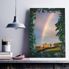 Canvas Wrap - Irish Rainbow over Farmland in County Clare - James A. Truett - Moods of Ireland - Irish Art