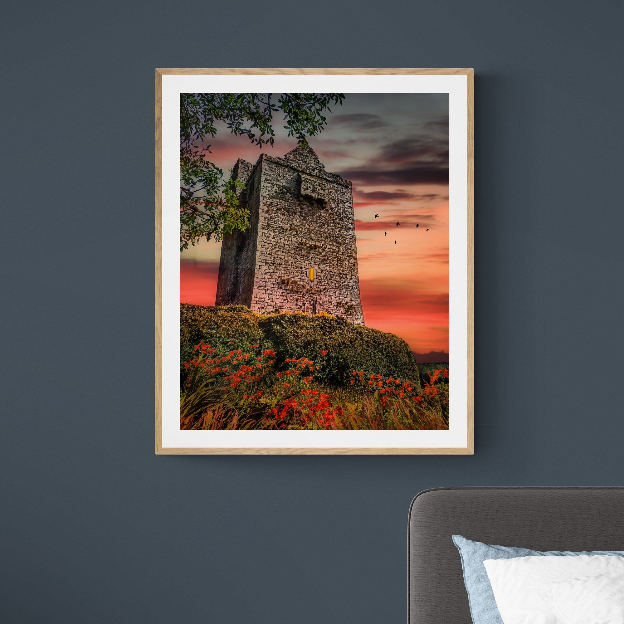 Print - Ballinalacken Castle at Sunset, County Clare - James A. Truett - Moods of Ireland - Irish Art
