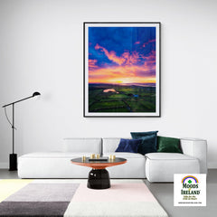 Print - Sunrise over Ballylean Lake and the Shannon Estuary, County Clare - James A. Truett - Moods of Ireland - Irish Art