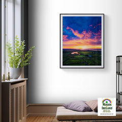 Print - Sunrise over Ballylean Lake and the Shannon Estuary, County Clare - James A. Truett - Moods of Ireland - Irish Art
